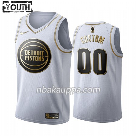 Detroit Pistons Custom Nike 2019-2020 Valkoinen Golden Edition Pelipaidat Swingman - Lasten